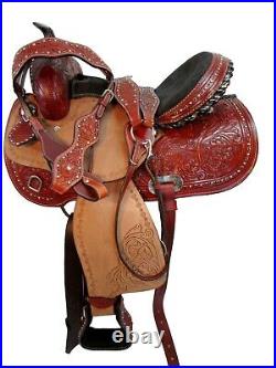 Western Horse Saddle Barrel Racing Trail Pleasure Used Leather Tack 15 16 17 18
