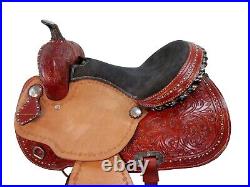 Western Horse Saddle Barrel Racing Trail Pleasure Used Leather Tack 15 16 17 18