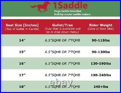 Western Horse Saddle Barrel Racing Trail Show Black Brown Cordura Tack 15 16 17