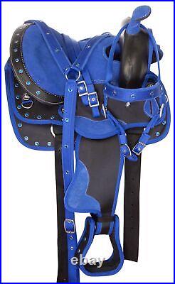 Western Horse Saddle-Barrel Trail Youth-Kids 10 12 13 With Crystal Tack Set