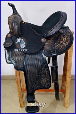 Western Horse Saddle, Hand made western saddle with complete tack set