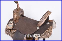 Western Horse Saddle Hilason Flex Tree American Leather Trail Barrel
