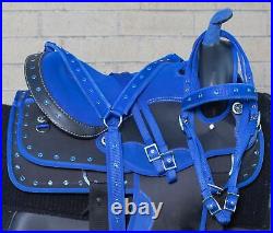 Western Horse Saddle Light Weight Synthetic Trail Barrel Used Tack 16 17 18 in