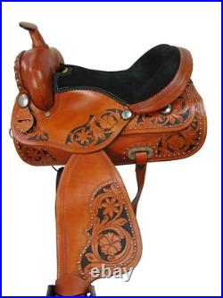 Western Horse Saddle Pleasure Barrel Racing Horse Used Leather Tack 15 16 17 18