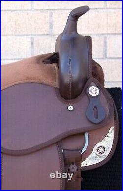 Western Horse Saddle Premium Brown Black Trail Barrel Used Tack Set 14 15 16 17