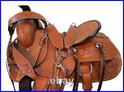 Western Horse Saddle Trail Rough Out Leather Pleasure Used Tack Set 15 16 17 18