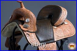 Western Horse Saddle Treeless Trail Barrel Racing American Leather
