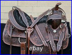Western Horse Saddle Used Leather Amazingly Comfy Trail Tack 14 15 16 17 18