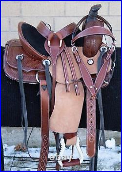 Western Horse Used Kids Saddle Roping Ranch Work Trail Tack Set 12 13 14