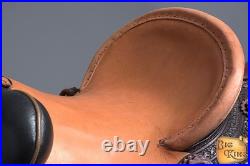Western Horse Wade Saddle Leather Ranch Roping Dark Brown