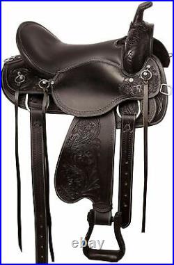 Western Leather Barrel Racing Horse Tack Saddle All Size- 10-19 Free Shipping