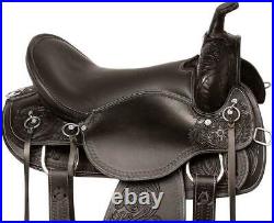 Western Leather Barrel Racing Horse Tack Saddle All Size- 10-19 Free Shipping