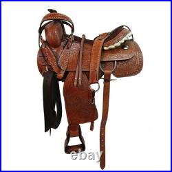 Western Leather Horse Saddle Handmade Barrel Racing Racer Equestrian Trail Tack