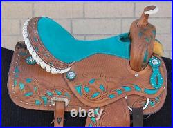 Western Leather Horse Saddle Pleasure Trail Barrel Racing Used Tack 15 16