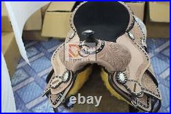 Western Leather Saddle Barrel Racing Horse Saddle with Set Free Ship with set Western Leather Saddle Barrel Racing Horse Saddle with Set Free Ship with set