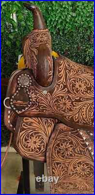 Western Leather Saddle Comfort Western Barrel Racing