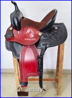 Western Leather Saddle Hand made Western Horse Saddle With Tack Set