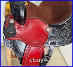 Western Leather Saddle Hand made Western Horse Saddle With Tack Set