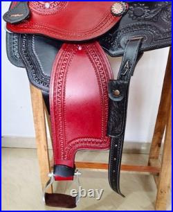Western Leather Saddle Hand made Western Horse Saddle With Tack Set