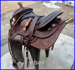 Western Leather Saddle Handmade Western Saddle With Tack Set