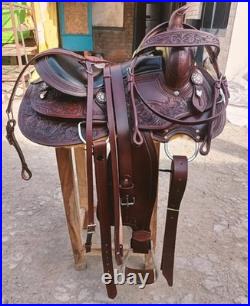 Western Leather Saddle Handmade Western Saddle With Tack Set