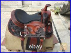 Western Leather Saddle Horse Sun Flower Barrel Racing TACK Set