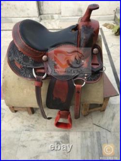 Western Leather Saddle Horse Sun Flower Barrel Racing TACK Set