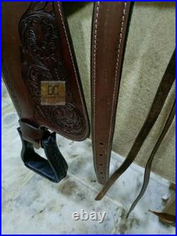 Western Leather Saddle Wade Roping Ranch Work Horse Saddle TACK