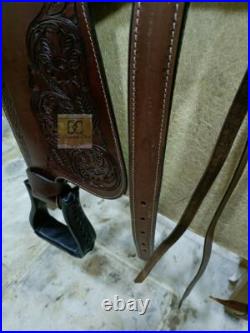 Western Leather Saddle Wade Roping Ranch Work Horse Saddle TACK