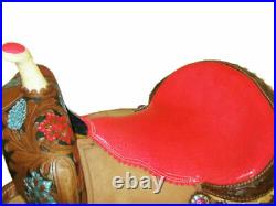 Western Leather Saddle premium barrel racing horse tack size 10 to 18