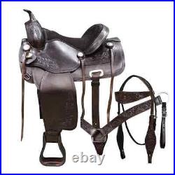 Western Leather Trail Pleasure Horse Tack Set Size 10 to 18 inch