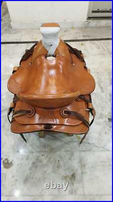 Western Leather Wade Saddle Barrel Racing Horse Tack Size 10 To 20 Inch Seat
