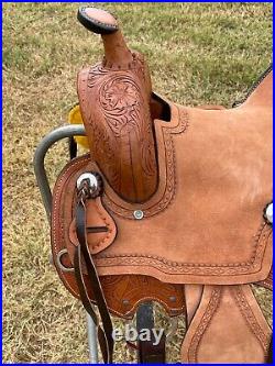 Western Leather Youth Child Horse Pony Kid Ranch Saddle 10 to 13 Free Shipping