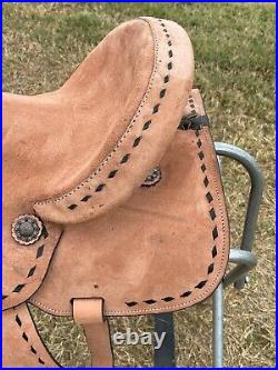 Western Leather Youth Child Horse Pony Ranch Saddle Natural