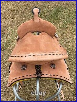 Western Leather Youth Child Horse Pony Ranch Saddle Natural