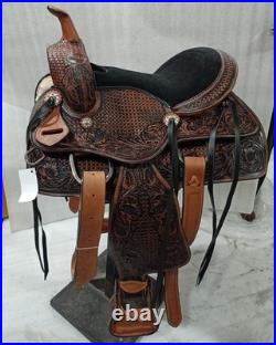 Western Pleasure Saddle with Headstall, Brestcollar