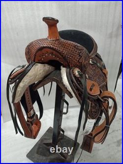 Western Pleasure Saddle with Headstall, Brestcollar