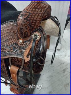 Western Pleasure Saddle with Headstall, Brestcollar