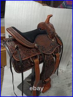 Western Pleasure Saddle with Headstall, Brestcollar