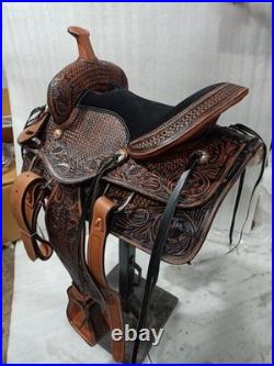 Western Pleasure Saddle with Headstall, Brestcollar