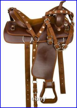 Western Pleasure Trail Synthetic Horse Saddle Free Tack Set