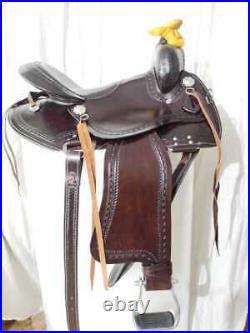 Western Premium Leather Trail Horse Saddle Tack Size 10 to 18.5 Free Shipping