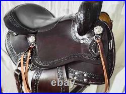 Western Premium Leather Trail Horse Saddle Tack Size 10 to 18.5 Free Shipping