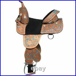 Western Premium Leather Treeless Horse Tack Saddle Seat 14-19 Free Shipping
