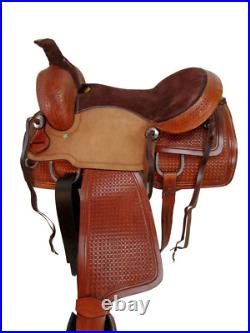 Western Roping Horse Hand Made Leather Saddle 15 16 17 Trail Pleasure Ranch Tack