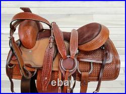 Western Roping Horse Hand Made Leather Saddle 15 16 17 Trail Pleasure Ranch Tack