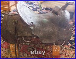 Western Roping Saddle Foot Stool