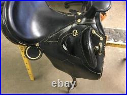 Western Saddle 13 Black Leather Brown Padding