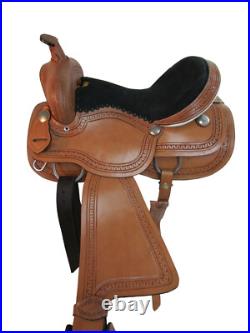 Western Saddle Barrel Racing Horse Pleasure Custom made Leather Tack 18 17 16 15