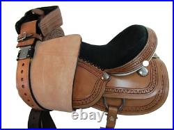 Western Saddle Barrel Racing Horse Pleasure Custom made Leather Tack 18 17 16 15